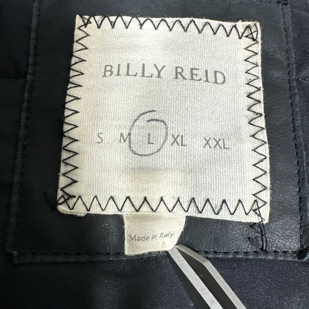 Billy Reid Quilted Chore Jacket Brass Snap Buttons Grey Men's Large(Fit Medium)